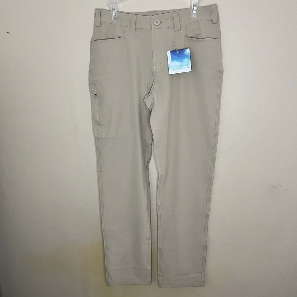 Willit Women's Quick Dry Lightweight Golf Stretch Hiking Pants Khaki 4